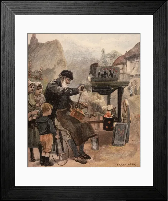 Framed Print : Tinker Mends Pot 1894 Framed Print : Tinker Mends Pot 1894