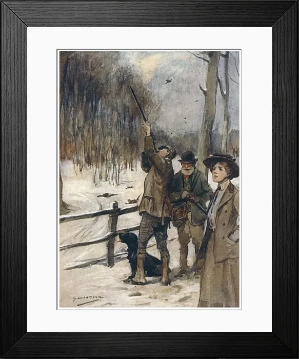 Framed Print : Pheasant Shooting, Modern Framed Print : Pheasant Shooting, Modern