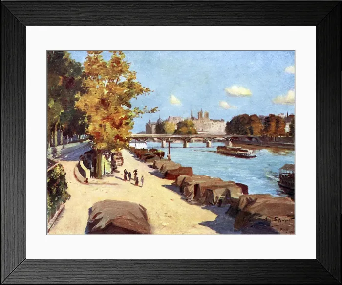 Framed Print : Paris  /  Seine  /  Cite 1910