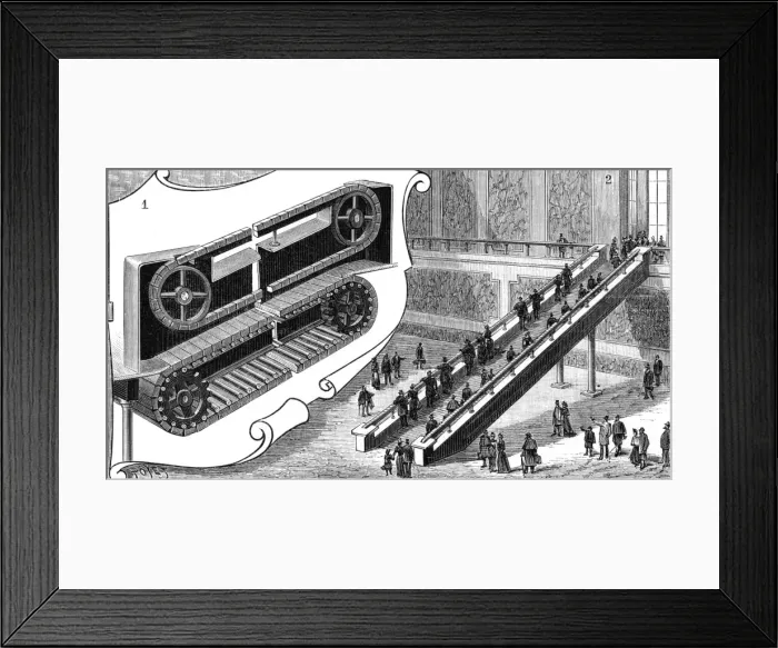 Framed Print : Escalator in Action Framed Print : Escalator in Action