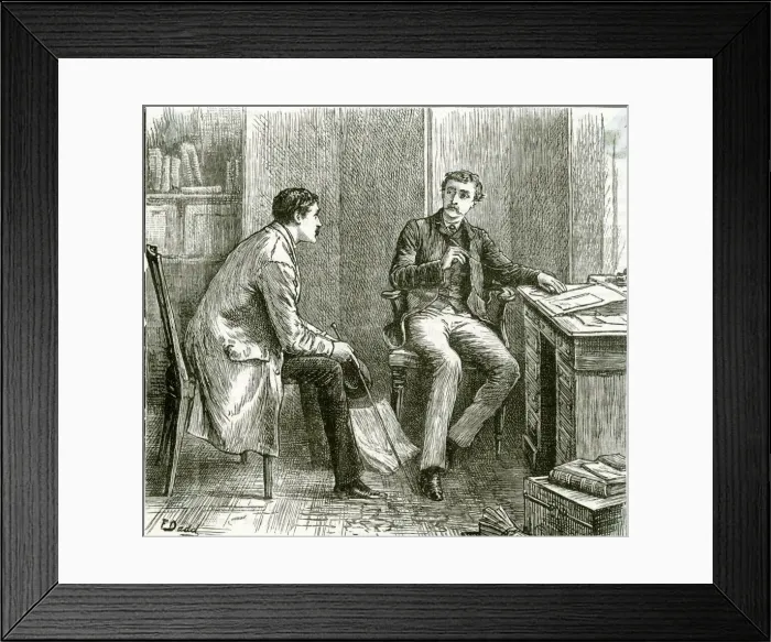 Framed Print : Two Men in Office C19
