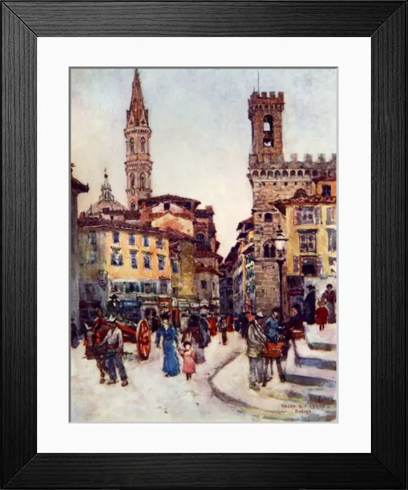 Framed Print : Florence / Piazza Firenze Framed Print : Florence / Piazza Firenze