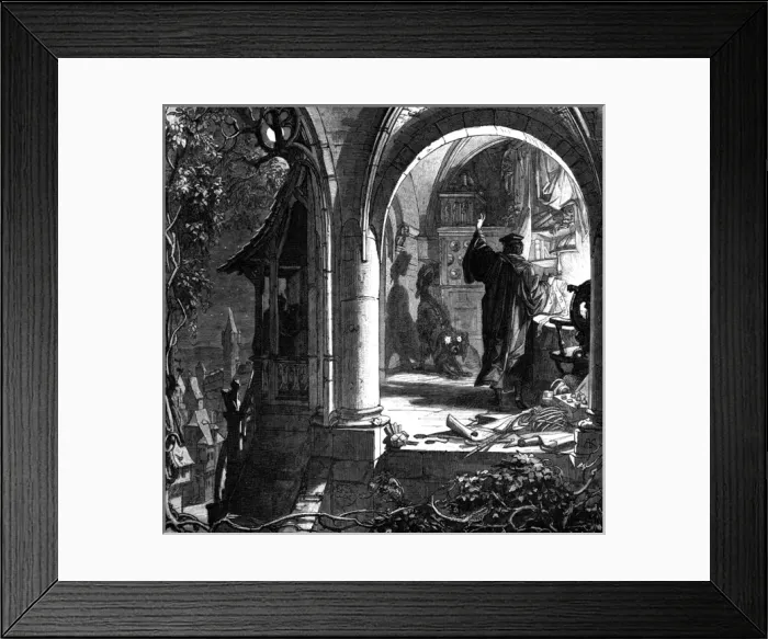 Framed Print : Faust, Wagner & Dog Framed Print : Faust, Wagner & Dog