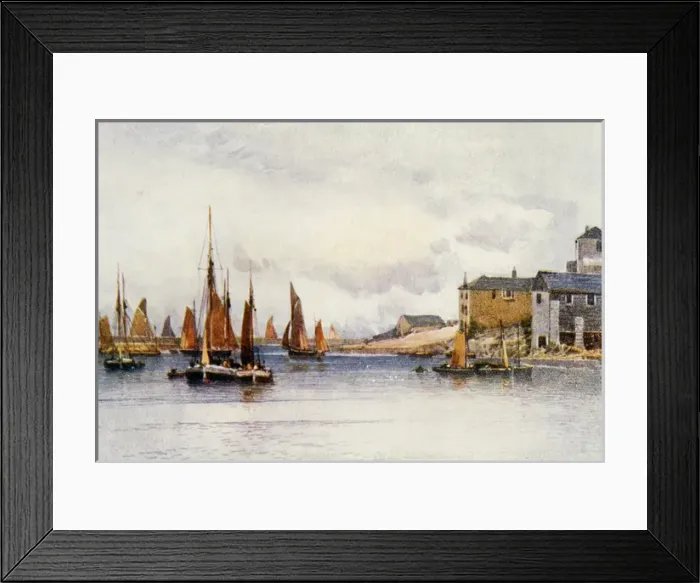 Framed Print : Brixham / Widgery 1919 Framed Print : Brixham / Widgery 1919