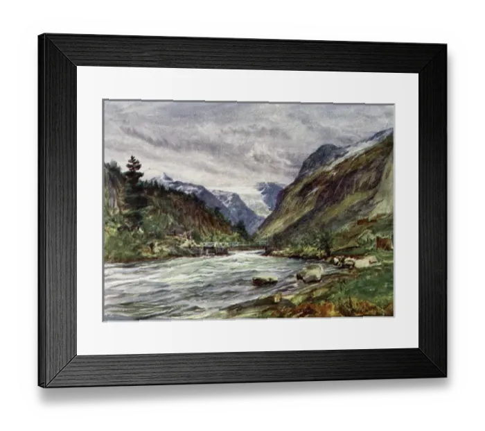 Framed Print : Norway / Loen Elv 1909 Framed Print : Norway / Loen Elv 1909