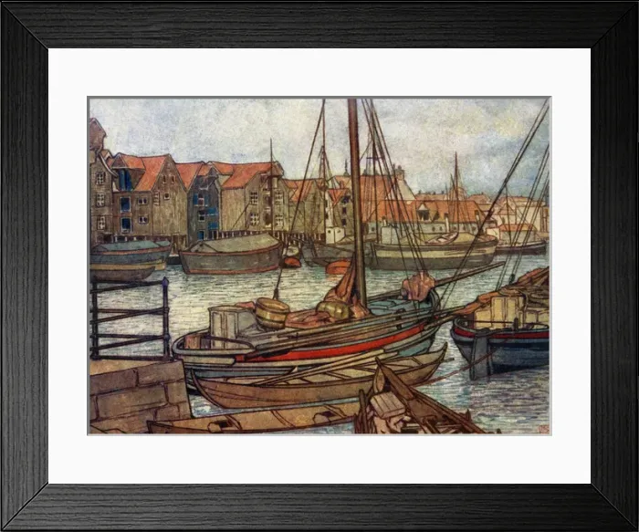 Framed Print : Norway / Bergen Boat 1905 Framed Print : Norway / Bergen Boat 1905