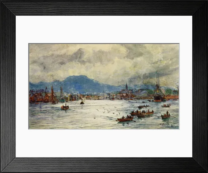 Framed Print : Norway / Bergen / Puddefjord Framed Print : Norway / Bergen / Puddefjord