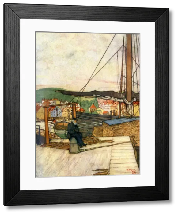 Framed Print : Norway / Bergen Fisherman Framed Print : Norway / Bergen Fisherman
