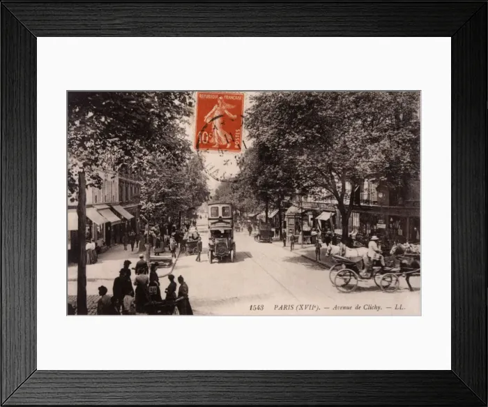 Framed Print : Paris / Avenue Clichy 1911 Framed Print : Paris / Avenue Clichy 1911