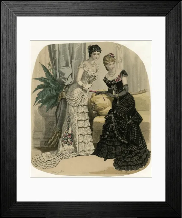 Framed Print : Evening Dress ?1882 Framed Print : Evening Dress ?1882