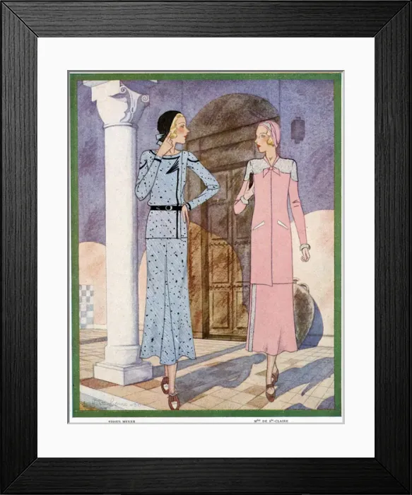 Framed Print : Women fashions of 1931