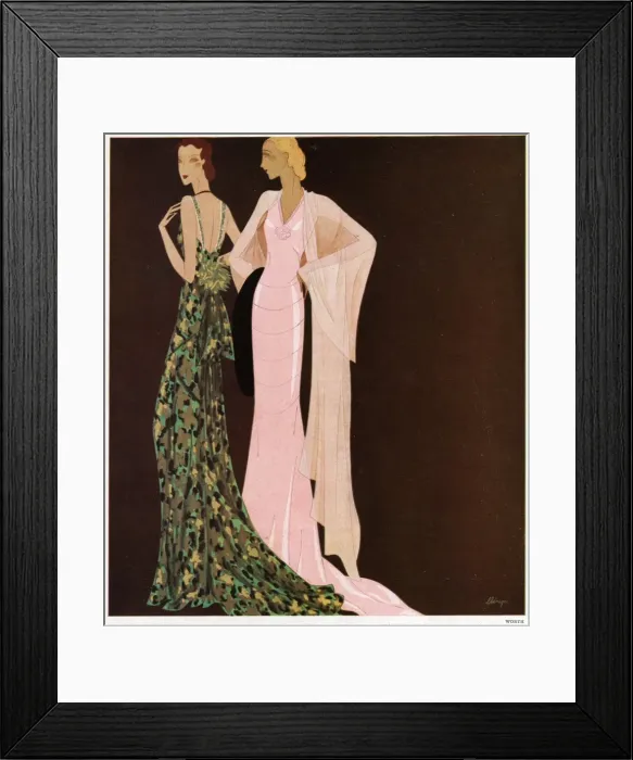 Framed Print : Evening dresses 1931 Framed Print : Evening dresses 1931