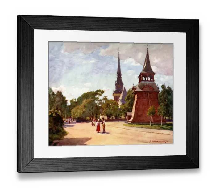 Framed Print : Sweden / Mora / Church 1927 Framed Print : Sweden / Mora / Church 1927