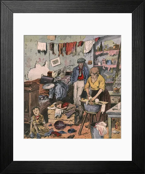Framed Print : Social / Slum home 1921 Framed Print : Social / Slum home 1921