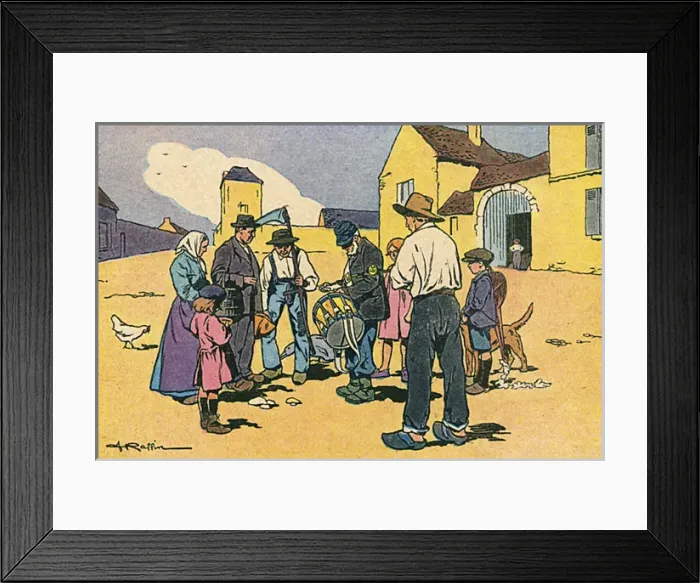 Framed Print : Social / French Village Framed Print : Social / French Village