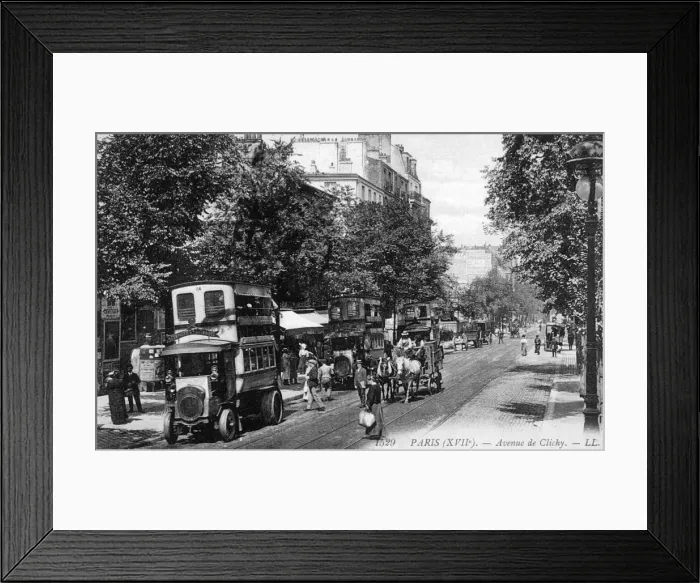 Framed Print : Paris / Avenue Clichy 1912 Framed Print : Paris / Avenue Clichy 1912