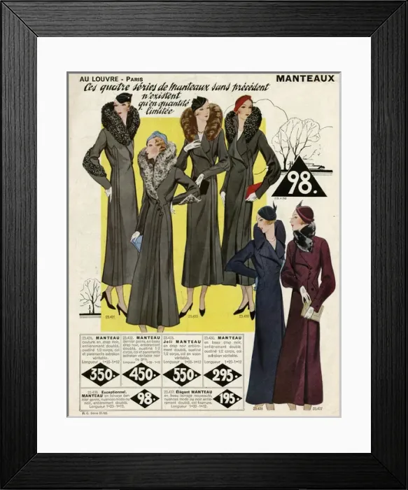 Framed Print : Autumn Fashions 1932 Framed Print : Autumn Fashions 1932