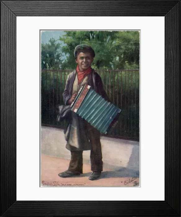 Framed Print : Boy Accordeon Play Framed Print : Boy Accordeon Play