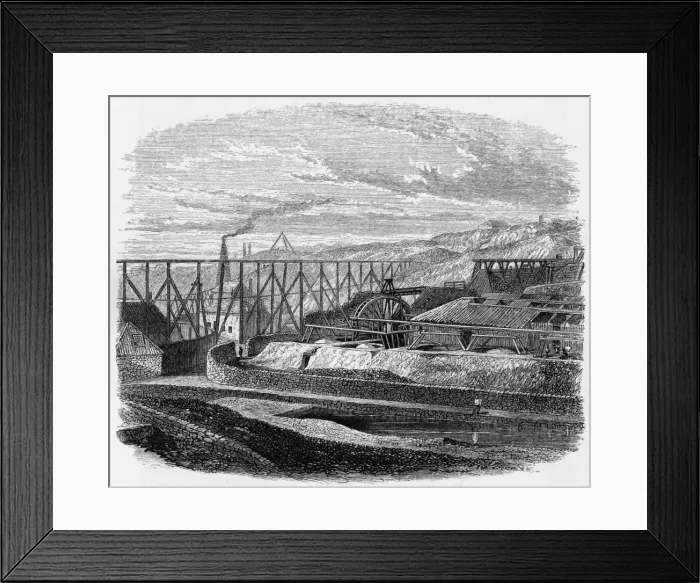 Framed Print : Trevithicks Waterwheel Framed Print : Trevithicks Waterwheel