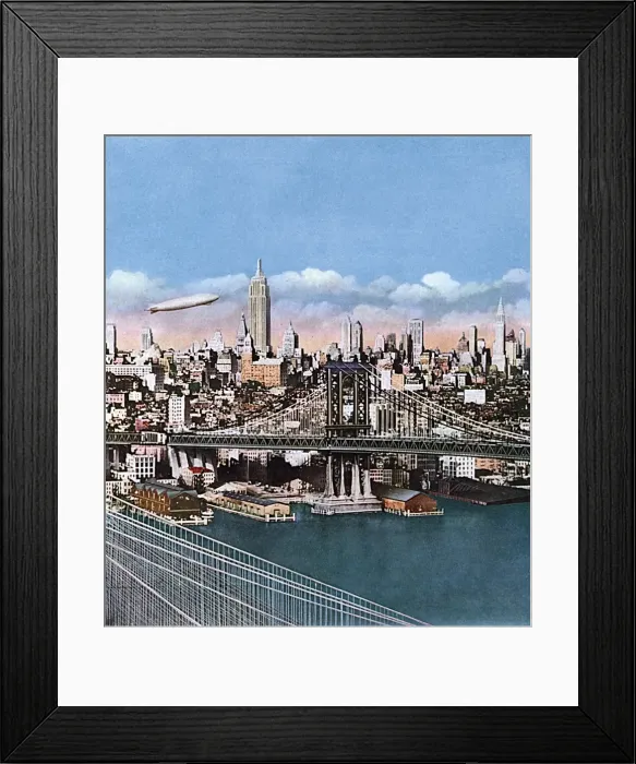 Framed Print : New York / Manhattan 1935 Framed Print : New York / Manhattan 1935