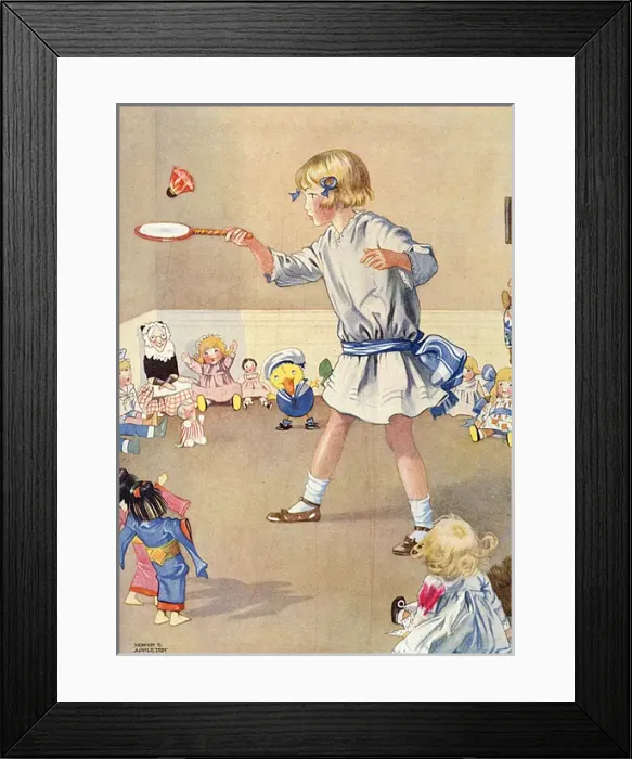 Framed Print : Battledore for the Dolls Framed Print : Battledore for the Dolls