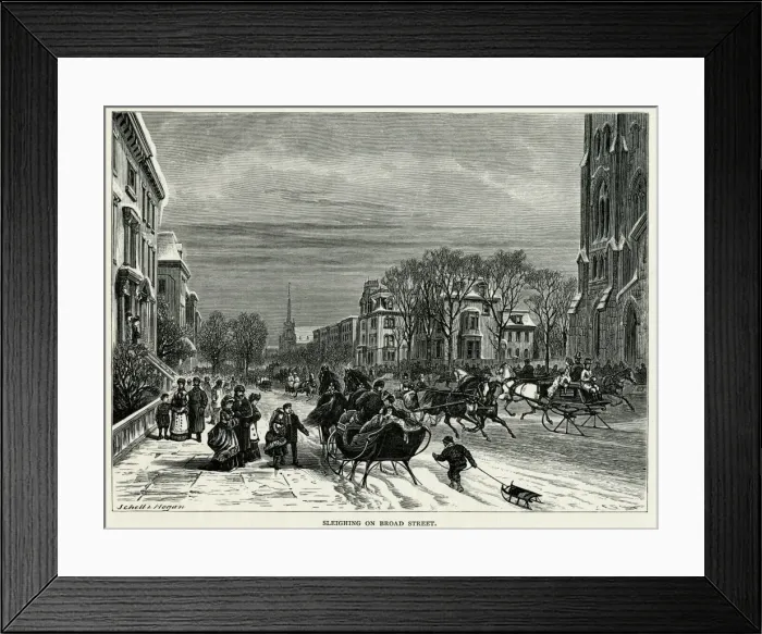 Framed Print : Philadelphia / Sleighing Framed Print : Philadelphia / Sleighing