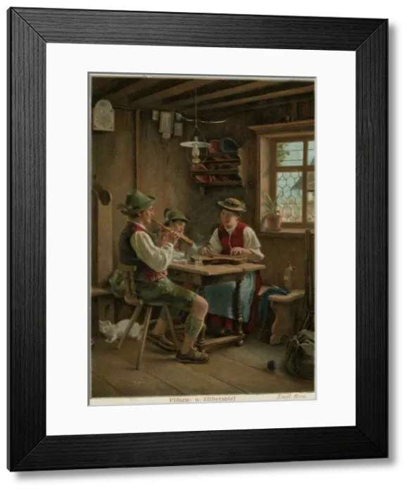 Framed Print : Austria, Flute & Zither Framed Print : Austria, Flute & Zither