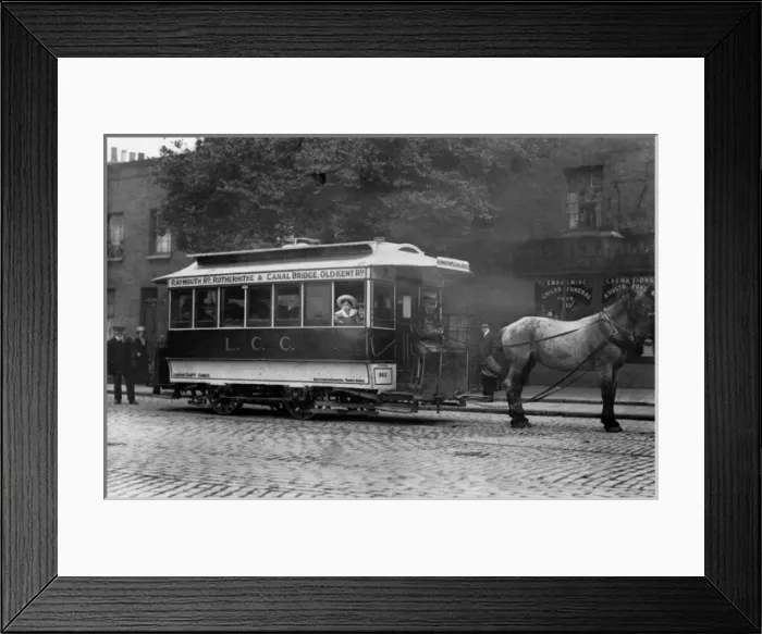 Framed Print : Horse-Drawn Tram (1913) Framed Print : Horse-Drawn Tram (1913)