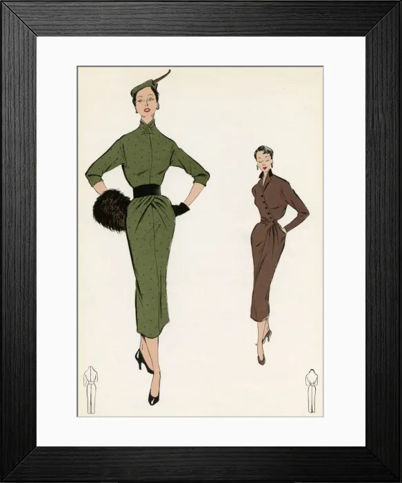Framed Print : DRESSES 1954