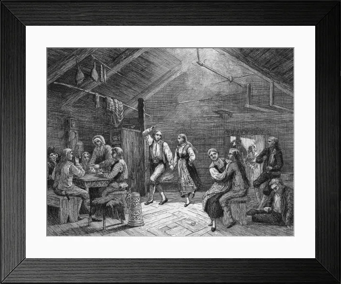 Framed Print : Social / Norway Cabin 19C Framed Print : Social / Norway Cabin 19C