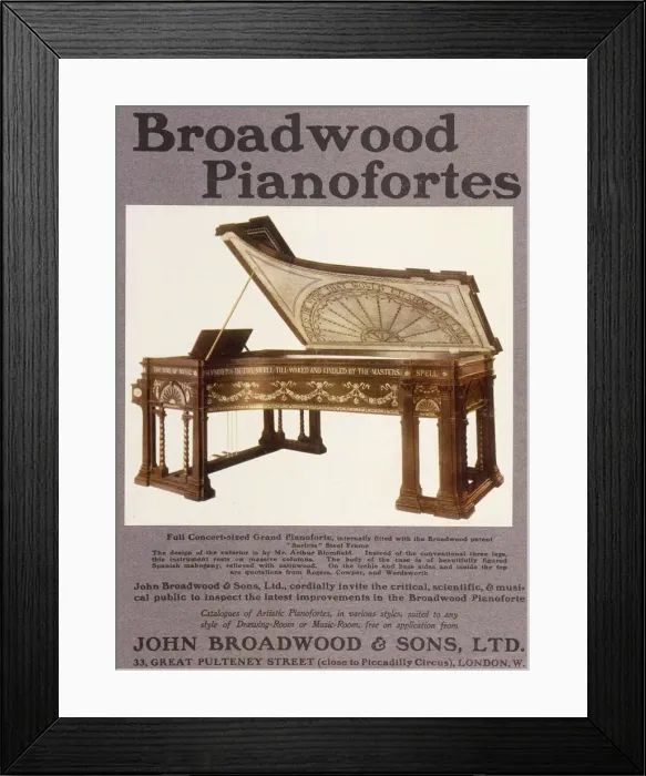 Framed Print : Broadwood Piano 1902 - 1 Framed Print : Broadwood Piano 1902 - 1