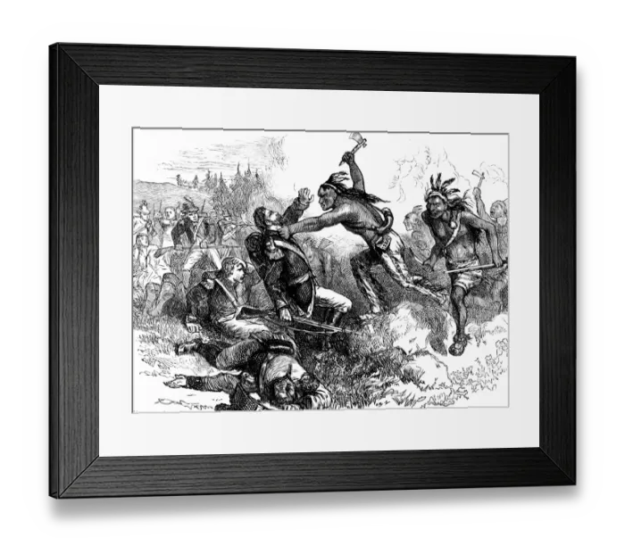 Framed Print : Fort Dearborn Massacre