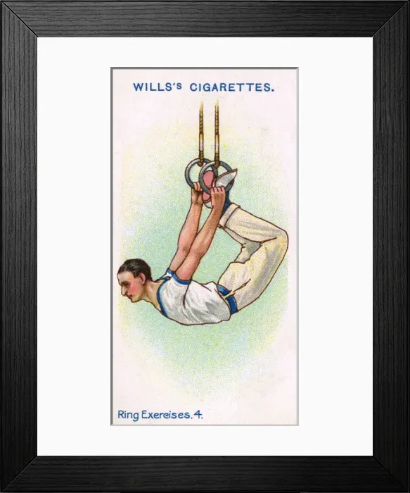 Framed Print : Gymnast on Rings 1914 Framed Print : Gymnast on Rings 1914
