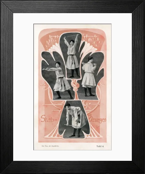 Framed Print : GIRLS EXERCISE 1905 Framed Print : GIRLS EXERCISE 1905