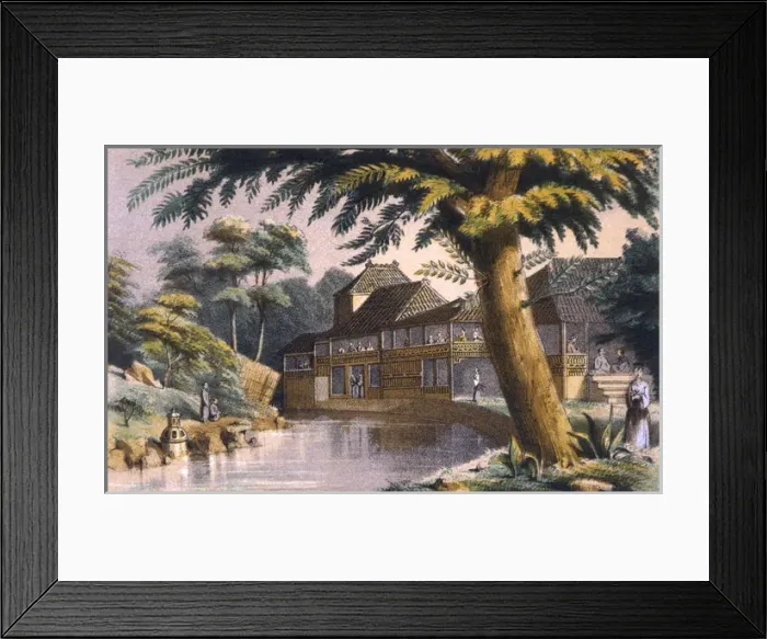 Framed Print : Tokyo / Tea Gardens 1858 Framed Print : Tokyo / Tea Gardens 1858