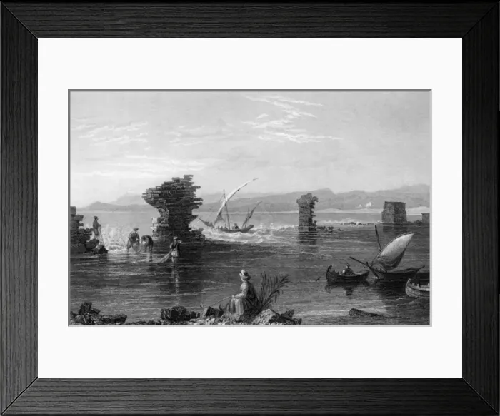 Framed Print : Lebanon / Tyre Port 1847 Framed Print : Lebanon / Tyre Port 1847