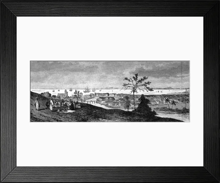Framed Print : Singapore / Harbour 1880 Framed Print : Singapore / Harbour 1880