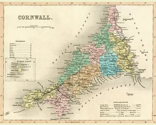 Map  /  Cornwall C1857