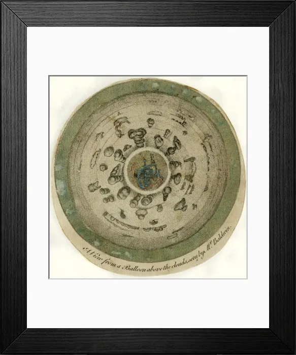 Framed Print : View from Balloon 1790S Framed Print : View from Balloon 1790S