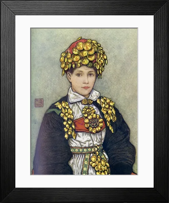 Framed Print : Racial / Norway / Bride 1905 Framed Print : Racial / Norway / Bride 1905