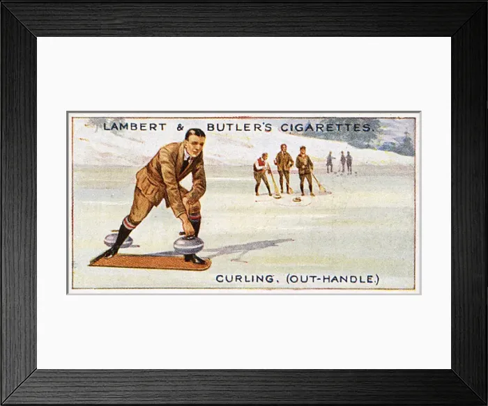 Framed Print : Dapper Chap Curling 1914 Framed Print : Dapper Chap Curling 1914