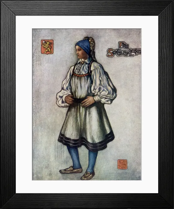 Framed Print : Racial / Norway / Girl 1905 Framed Print : Racial / Norway / Girl 1905