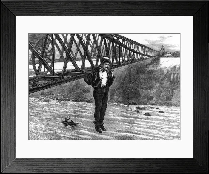 Framed Print : Niagara Bridge Stunt Framed Print : Niagara Bridge Stunt