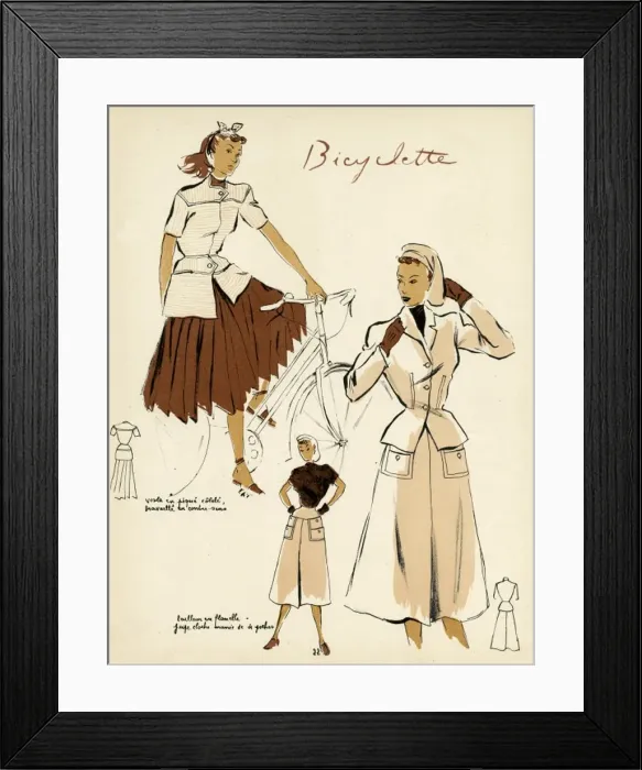 Framed Print : Dresses Late 1940S Framed Print : Dresses Late 1940S