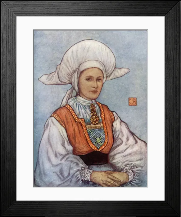 Framed Print : Racial / Norway / Bergen Cap Framed Print : Racial / Norway / Bergen Cap