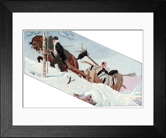 Framed Print : Ascending ski slope 1931 Framed Print : Ascending ski slope 1931