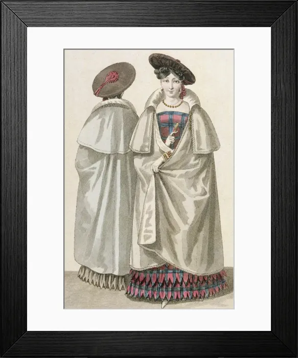 Framed Print : Tartan Frock 1826 Framed Print : Tartan Frock 1826