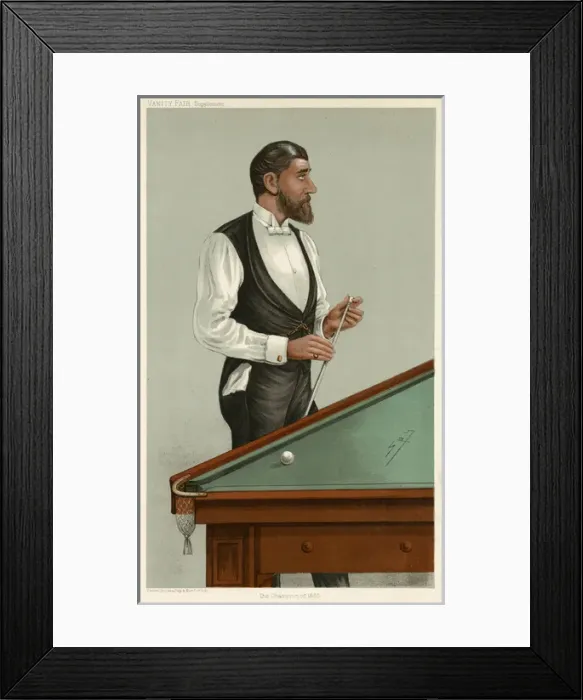 Framed Print : Billiards Champion / 1885 Framed Print : Billiards Champion / 1885