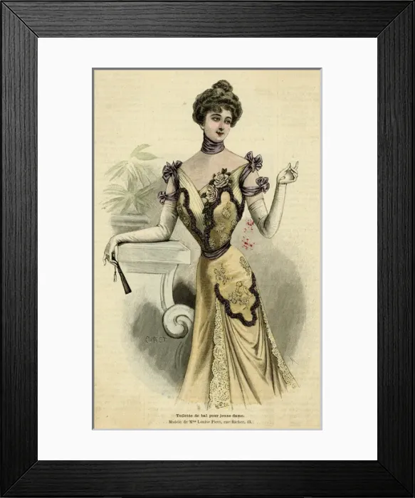 Framed Print : Ball Dress 1899 Framed Print : Ball Dress 1899