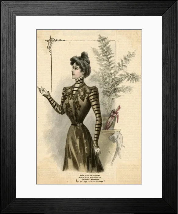 Framed Print : Stripey Sleeves 1899 Framed Print : Stripey Sleeves 1899